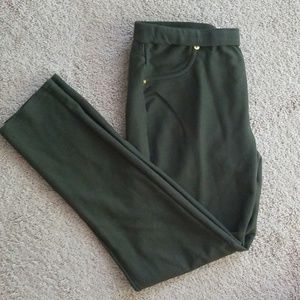 Michael Kors Olive Stretch Pant Size M